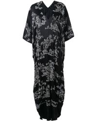 Josie Natori Couture Pagoda Cocoon Kaftan - Zwart