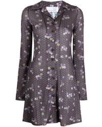 Natasha Zinko - Minikleid Mit Blumen-Print - Lyst
