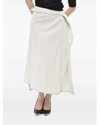 Yohji Yamamoto - Midi Asymmetric Jersey Skirt - Lyst