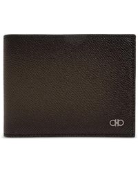Ferragamo - Gancini Grained Leather Wallet - Lyst
