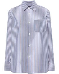 A.P.C. - Striped Poplin Shirt - Lyst
