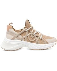 Pinko - Ariel Logo-Detail Lace-Up Sneakers - Lyst