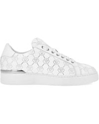 Philipp Plein - Carson Monogram Strass Sneakers - Lyst