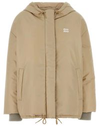 Miu Miu - Piumino Con Cappuccio - Lyst