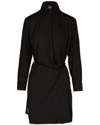 Tessitura Body Couture - Side Shirt Wrap-Style Mini Dress - Lyst