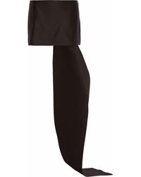 Prada - Minifalda drapeada de seda con detalle de paneles - Lyst