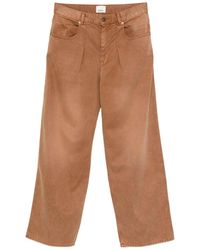 Isabel Marant - Pleat Cotton Straight-Leg Jeans - Lyst