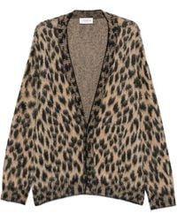 Laneus - Leopard-Print Knit Cardigan - Lyst