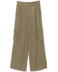 Iceberg - Pleated Cargo-Pocket Palazzo Pants - Lyst