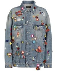 Dolce & Gabbana - Veste En Jean Avec Applications - Lyst