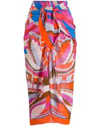 Emilio Pucci Pareo mit abstraktem Print - Orange
