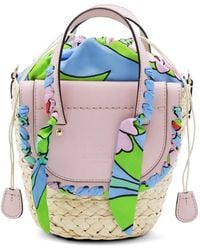 CUBA LAB - Habanera Raffia-Woven Scarf-Detail Shoulder Bag - Lyst