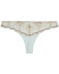 Aubade - Trésor Infini Lace-Embroidered Thong - Lyst