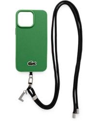 Lacoste - Logo-Patch Lanyard Iphone 16 Case - Lyst