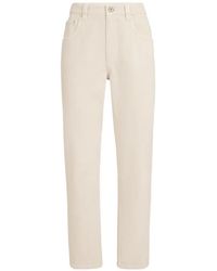 Brunello Cucinelli - Dyed Five-Pocket Straight Jeans With Shiny Bartack - Lyst