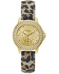 Guess USA - Reloj Leopard con movimiento de cuarzo de 36 mm - Lyst