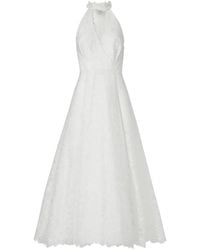 Costarellos - Lavinia Embroidered Organza Midi Dress - Lyst