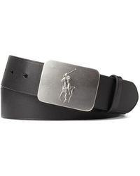 Polo Ralph Lauren - Pony-Plaque Leather Belt - Lyst