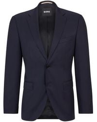 BOSS - Single-Breasted Fitted Blazer - Lyst