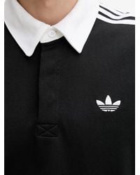 adidas - 3-Stripes Rugby Longsleeve Polo - Lyst