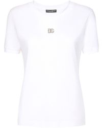 Dolce & Gabbana - DG Crystal Logo T Shirt para - Lyst