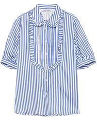 Dice Kayek - Striped Puff-Sleeves Blouse - Lyst