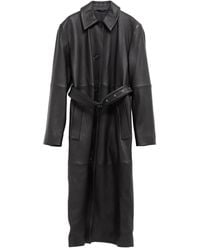TOTEME - Belted Leather Coat - Lyst