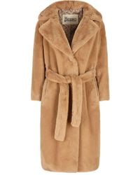 Herno - Mid-Length Faux Fur Coat - Lyst