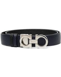 Ferragamo - Gancini Leather Reversible Belt - Lyst