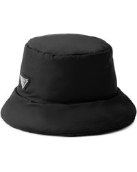 Prada - Logo-appliqué Padded Bucket Hat - Lyst