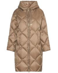 Max Mara - Diamond-Quilted Hooded Coat - Lyst