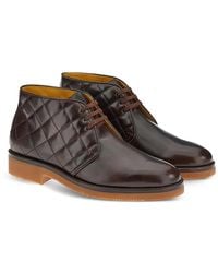 Ferragamo - Quilted Leather Desert Boots - Lyst