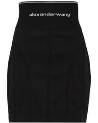 Alexander Wang - Ribbed High-Waisted Midi Skirt - Lyst