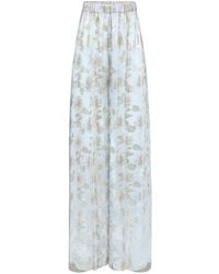 Nina Ricci - Floral-Jacquard Palazzo Pants - Lyst