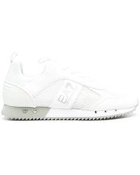 EA7 - Logo Side Stripe Low-Top Sneakers - Lyst