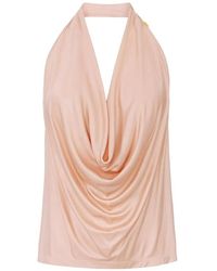 Elisabetta Franchi - Halter-Neck Drape Top - Lyst