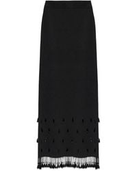 By Malene Birger - Estilla Beaded Fringe Maxi Skirt - Lyst