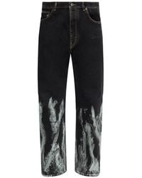 Off-White c/o Virgil Abloh - Graphic-Print Jeans - Lyst