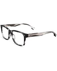 BOSS - Gestreifte Brille Mit Eckigem Gestell - Lyst