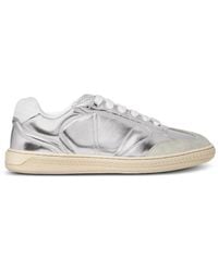 Versace - Greca Court Metallic Sneakers - Lyst