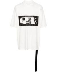 Rick Owens - Jumbo T-Shirt mit Logo-Print - Lyst