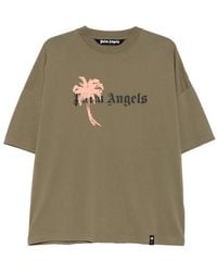 Palm Angels - Logo-Print Palm Tree T-Shirt - Lyst