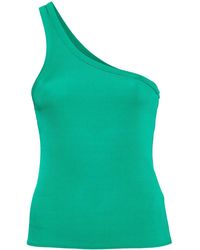 forte_forte - One-Shoulder Ribbed-Knit Tank Top - Lyst