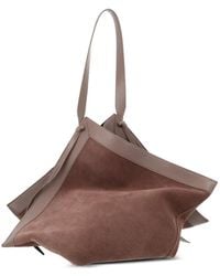 Yuzefi - Large Wonton Suede Tote Bag - Lyst