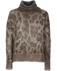 Avant Toi - Leopard-Print Sweater - Lyst