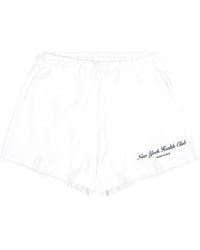 Sporty & Rich - Elastic-Waistband Logo Shorts - Lyst