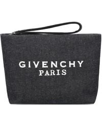 Givenchy - Clutch im Jeans-Look mit Logo-Print - Lyst