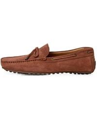Hackett - Lace-Up Suede Driver Shoes - Lyst