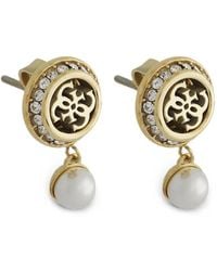Guess - Tiny Pearly Earrings - Lyst