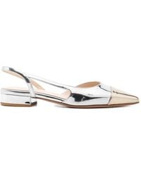 Anna F. - Pointed-Toe Slingback Flat Pumps - Lyst
